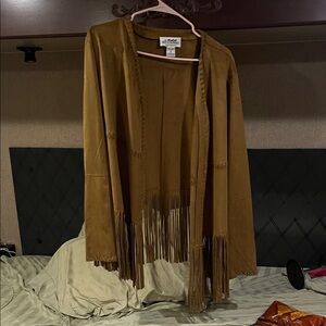 Tan Fringe Women's Blazer